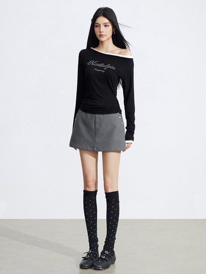 Rhinestone Embellished Slim-Fit T-Shirt
