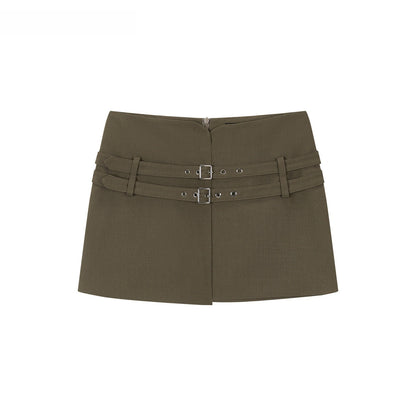 Asymmetric Tailored Mini Skirt