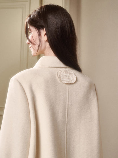 Playful Winter 100% Wool Cape Coat