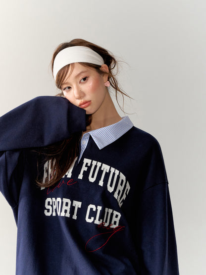 American College Style Sports Sweatshirt