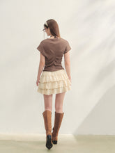 Multi-layer Ruffle Elastic Waist Tiered Skirt - CHINASQUAD