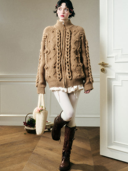 Wool Blend Cream Cloud Coat