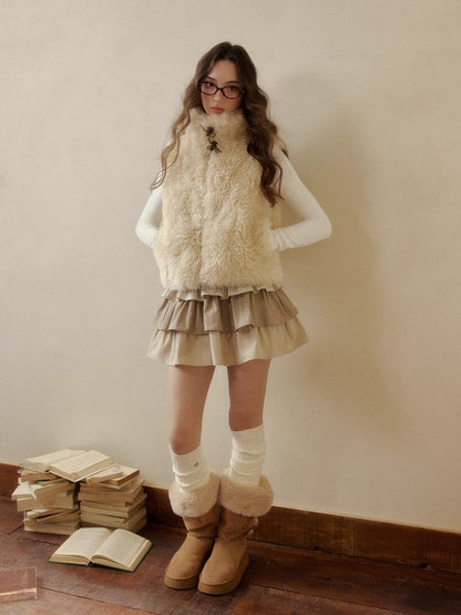Reversible Vintage Faux-Fur Vest