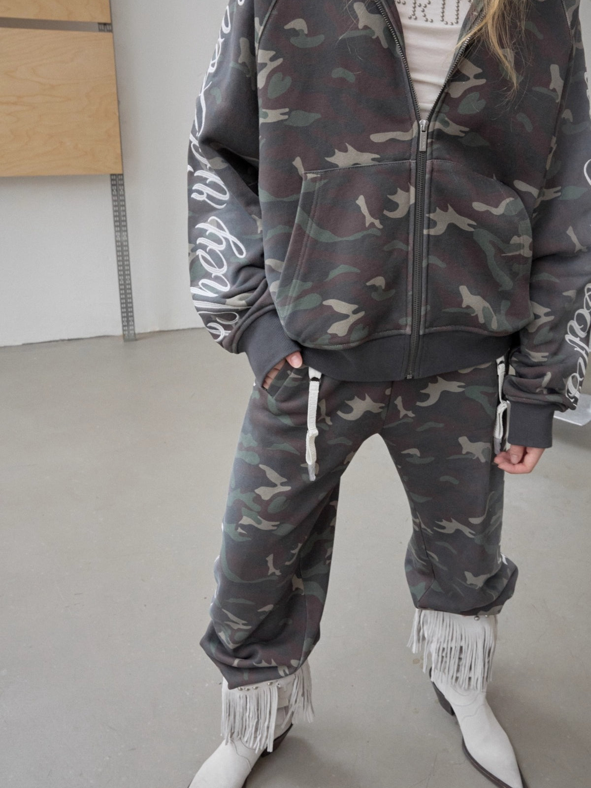 Faux-Fur Hooded Sweatshirt &amp; Sweatpants Set