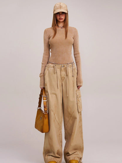 Wild Retro Long-Sleeve Knit Crewneck