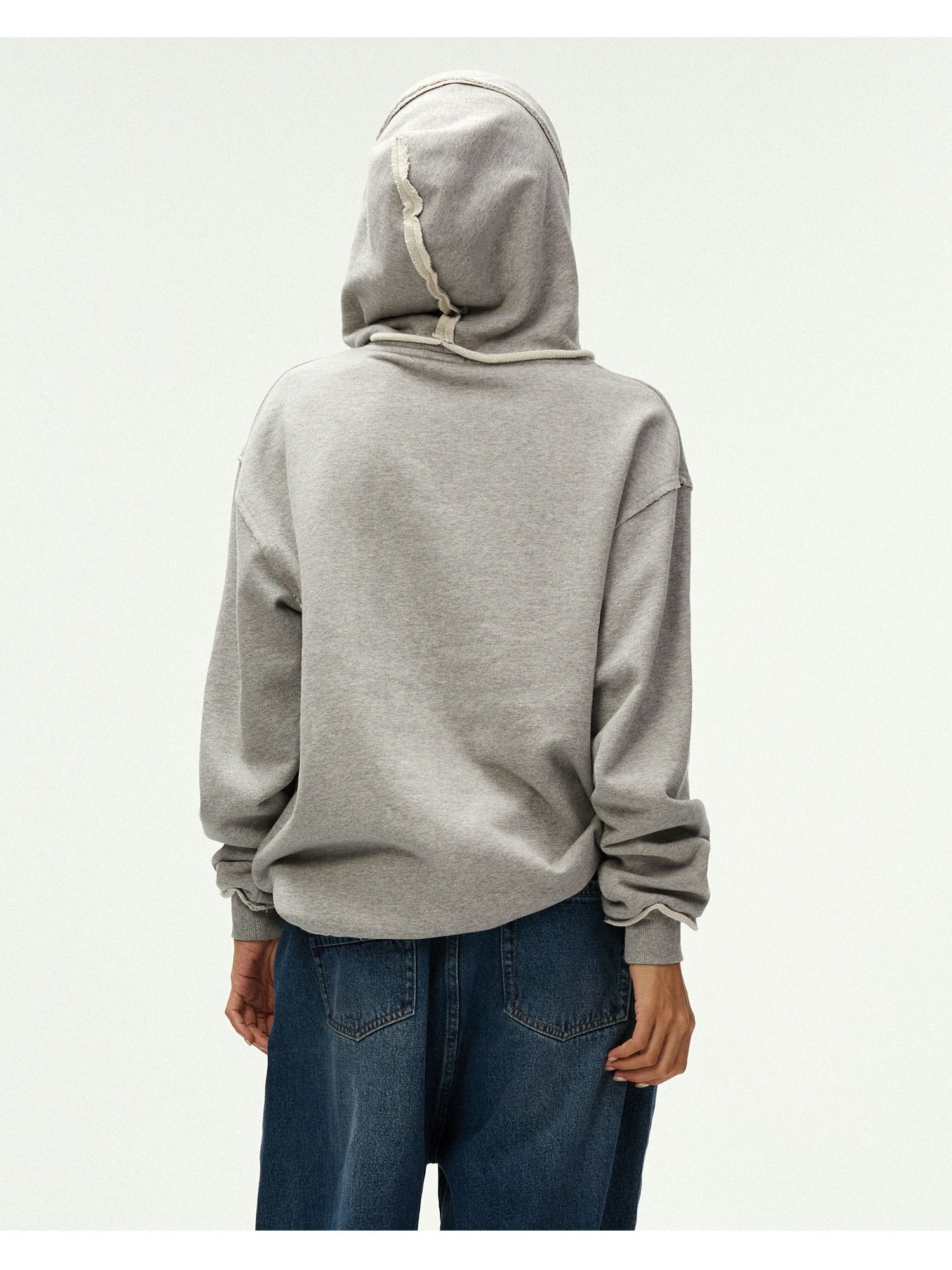 Vintage Graphic Frayed Edge Hoodie
