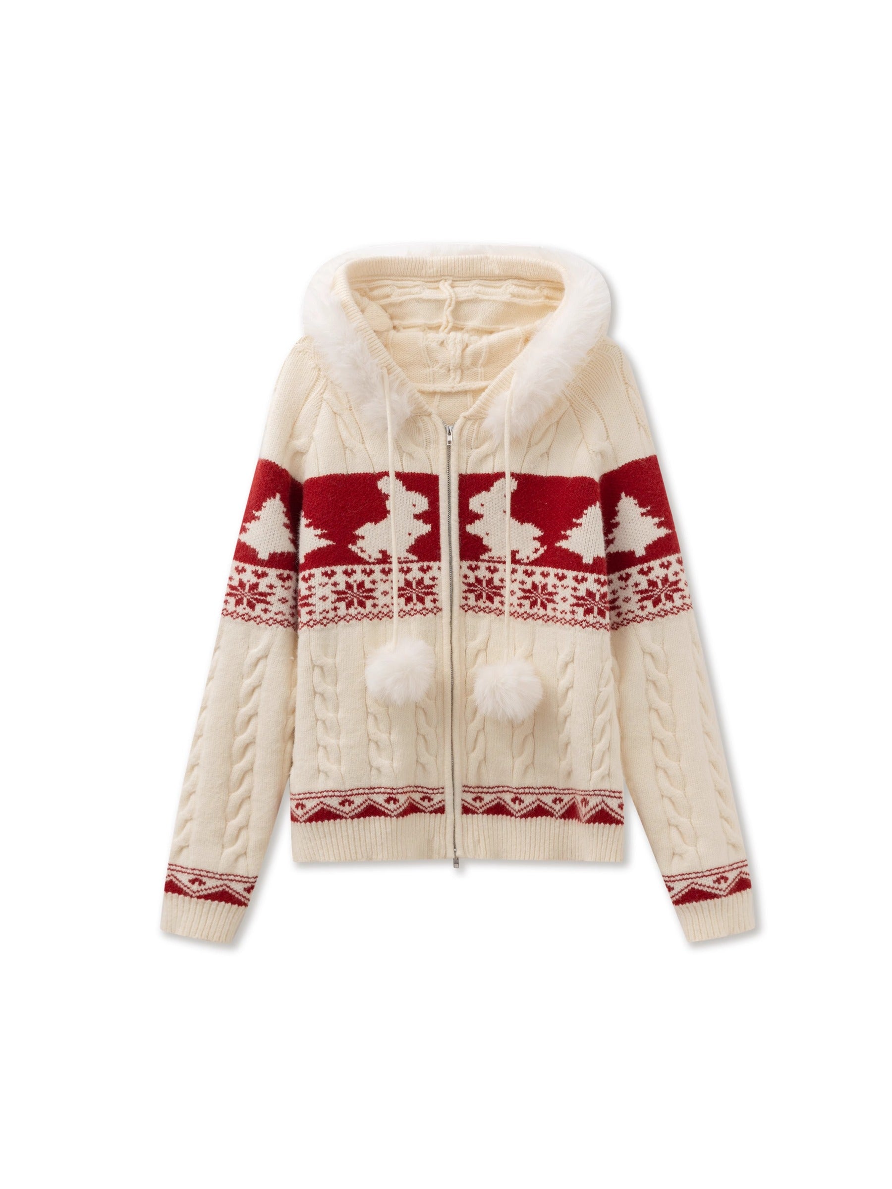 Rabbit Hoodie Sweater Coat