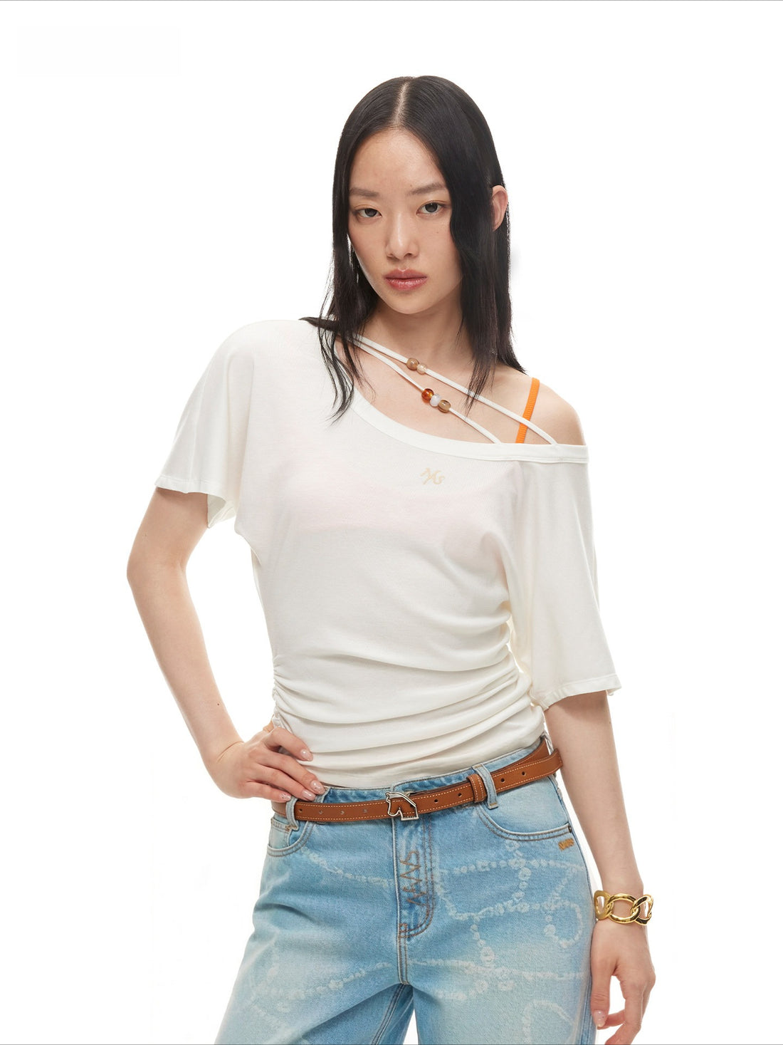 Asymmetric Hourglass Drape Tee