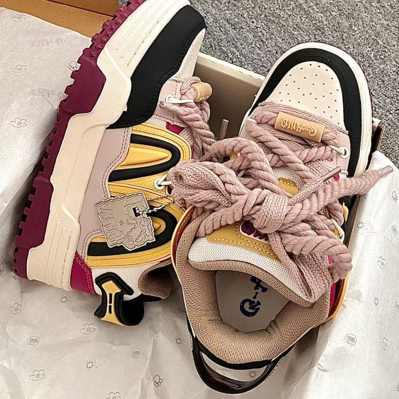 Turmeric Purple Chunky Casual Sneakers