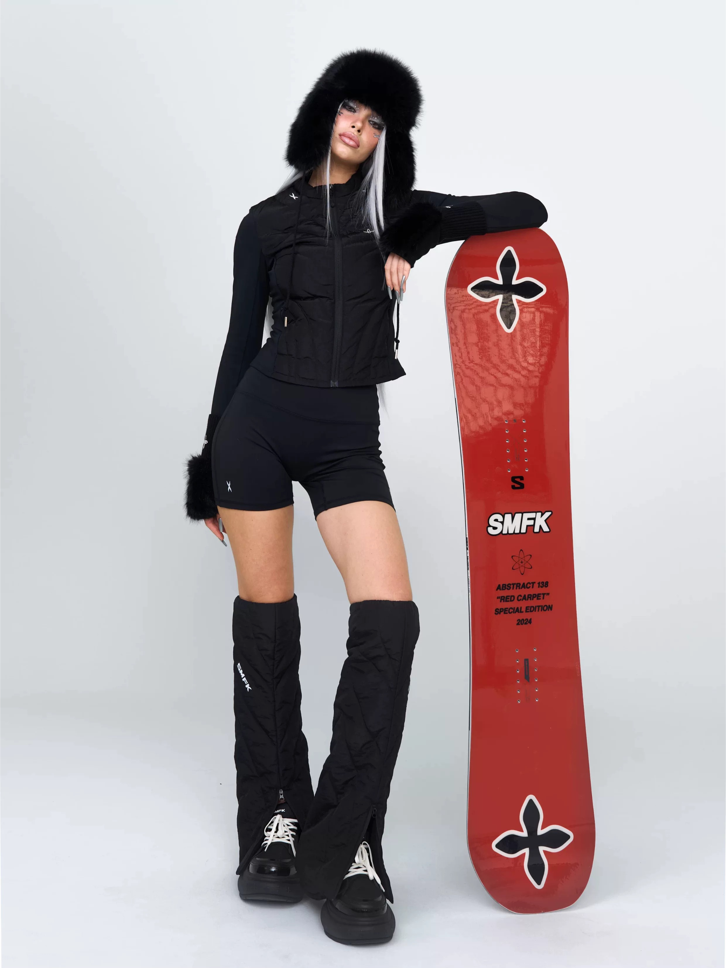 SMFK Abstract Grid Graphic Snowboard – DHL Express Shipping, Duties &amp; Taxes Included