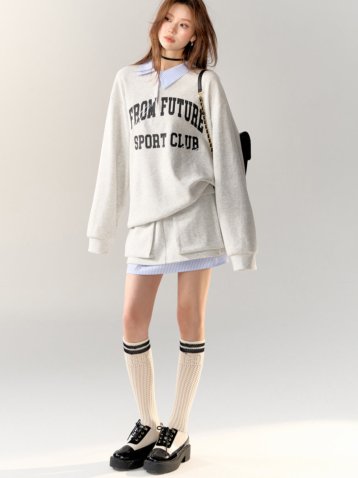 American College Style Sports Sweatshirt