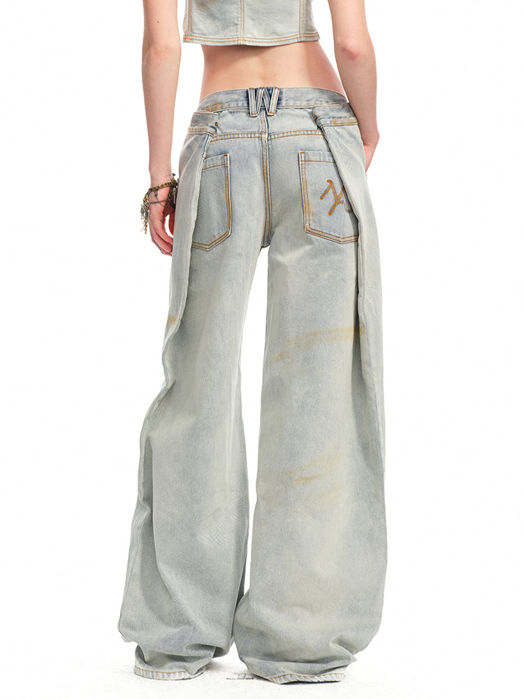 Washed Reversed - Pocket Jeans - CHINASQUAD