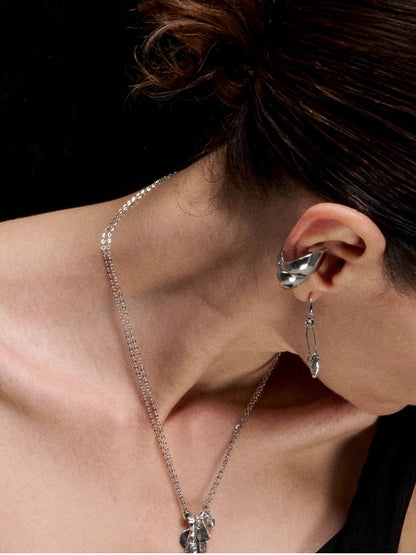 Cracked Heart Ear Cuff