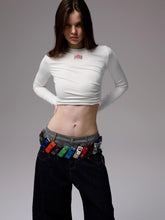 Ruched Long Sleeve Cropped T-shirt - CHINASQUAD