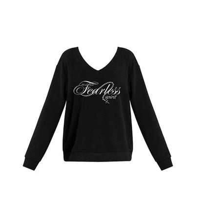 V-Neck Sweatshirt &amp; Flared Pants Set