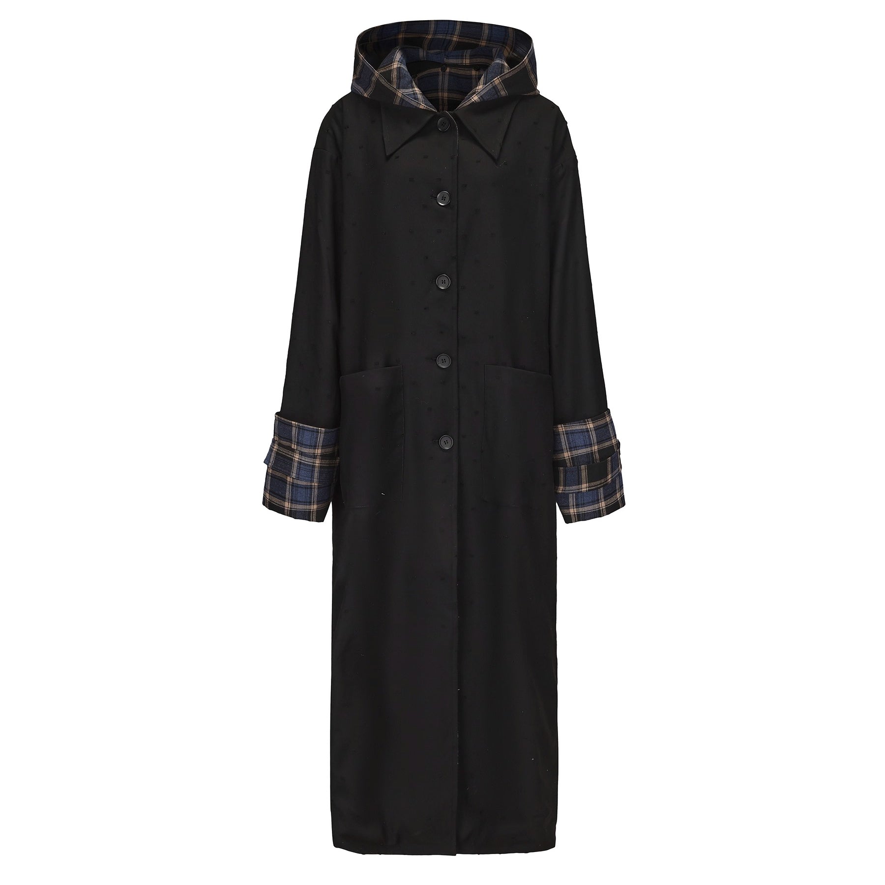 Reversible Hooded Long Coat