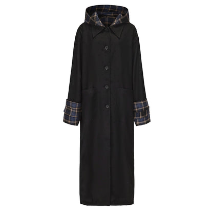 Reversible Hooded Long Coat