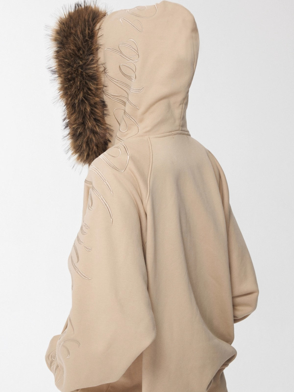 Faux-Fur Sweatshirt &amp; Jogger Set