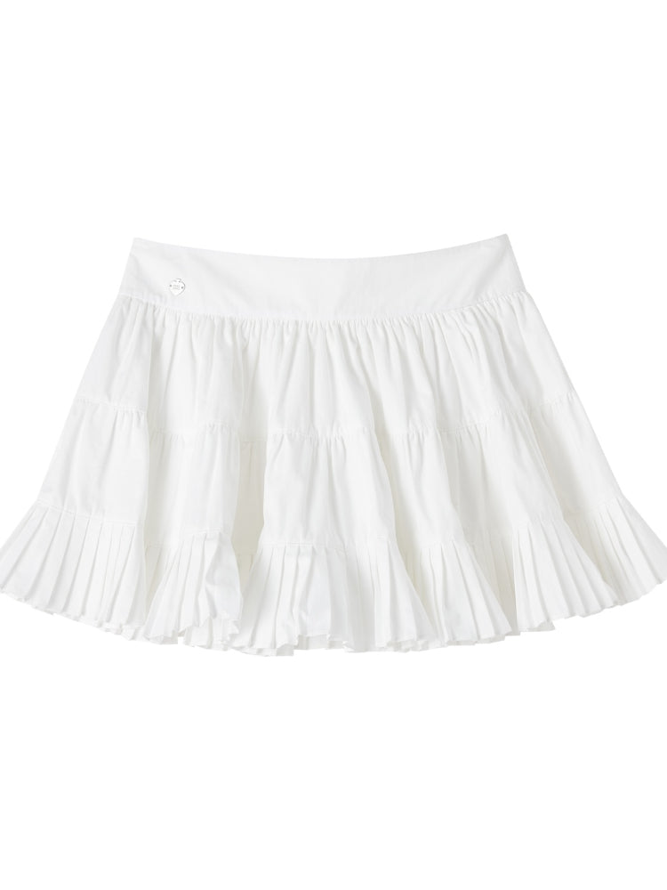 Ballet Style Pleated Tulle Skirt