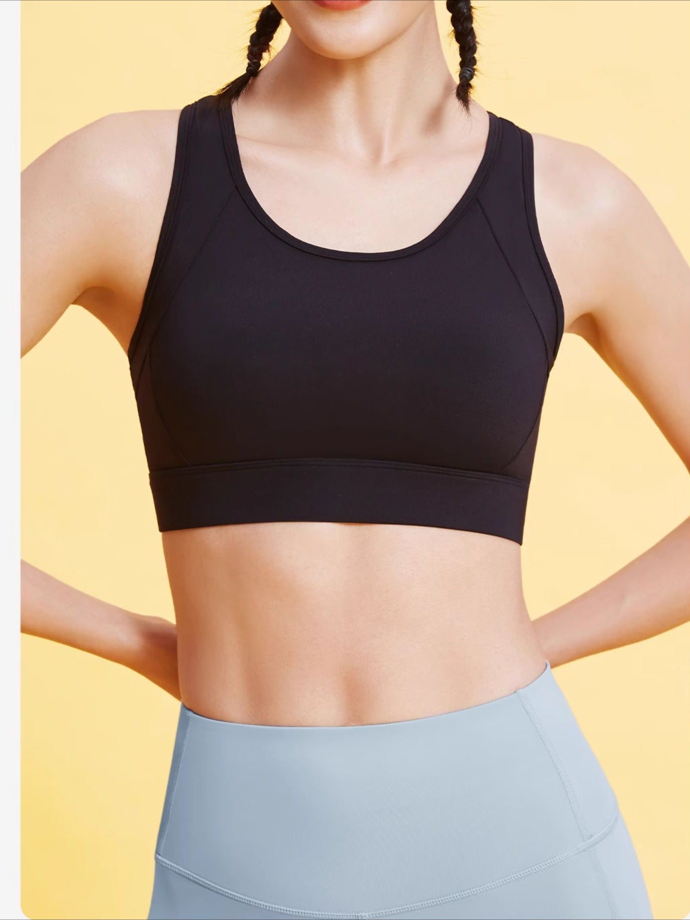 Removable Padded Cups Integrated Sports Bra