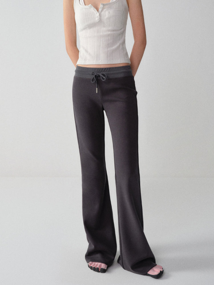 Modal Low-Waist Flared Pants