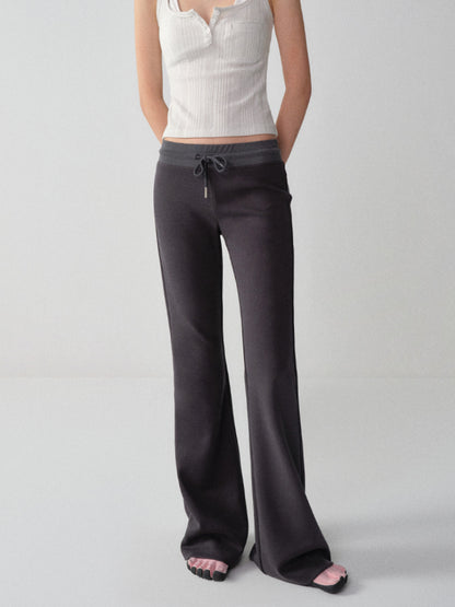 Modal Low-Waist Flared Pants