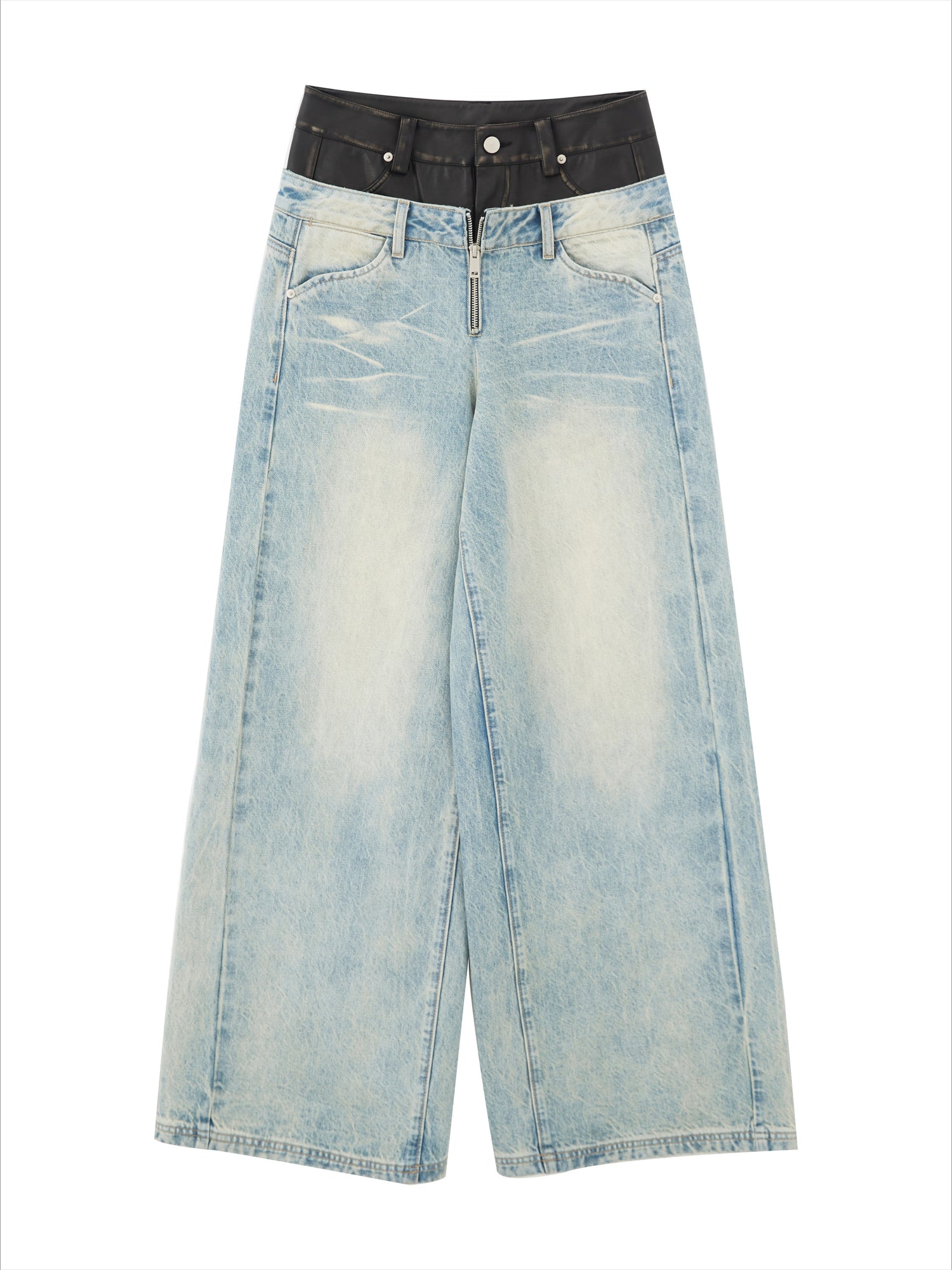 Vintage Dual Waistband Straight-Leg Jeans