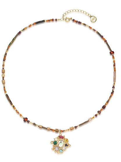 Summer Retro Dopamine Color Treasure Necklace