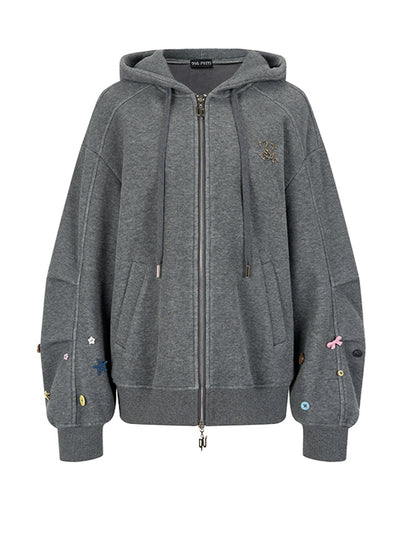 Fleece-Lined Zip-up Hoodie