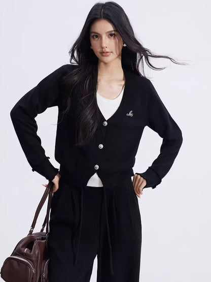 Mock-Layer Crop &amp; Wide-Leg Knit Set