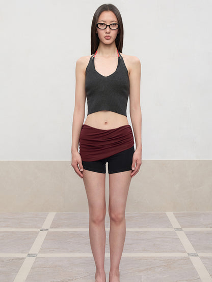 V-Neck Halter Layering Knit Vest
