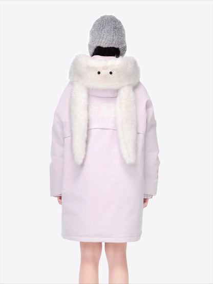 Faux Fur Collar Parka Down Coat