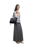Black Microfiber Leather Water-Repellent Crossbody Bag - CHINASQUAD