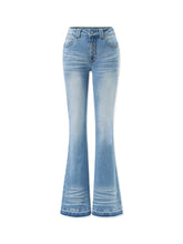 Washed Stretch Skinny Micro-flare Jeans - CHINASQUAD