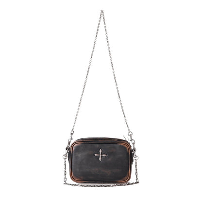 Compass Badge Leather Chain Bag (Small)