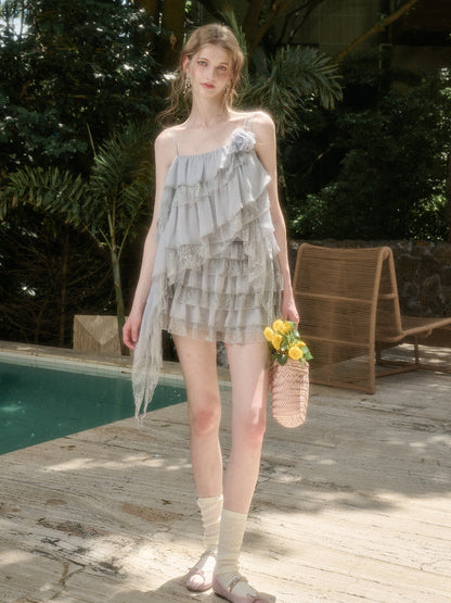 Fluffy Lace Fairy Camisole &amp; Skirt Set