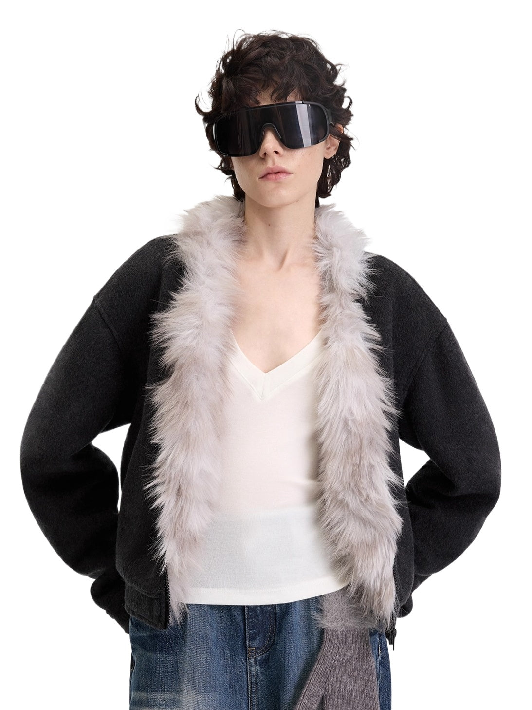 Wool-Blend Quilted Plush Jacket