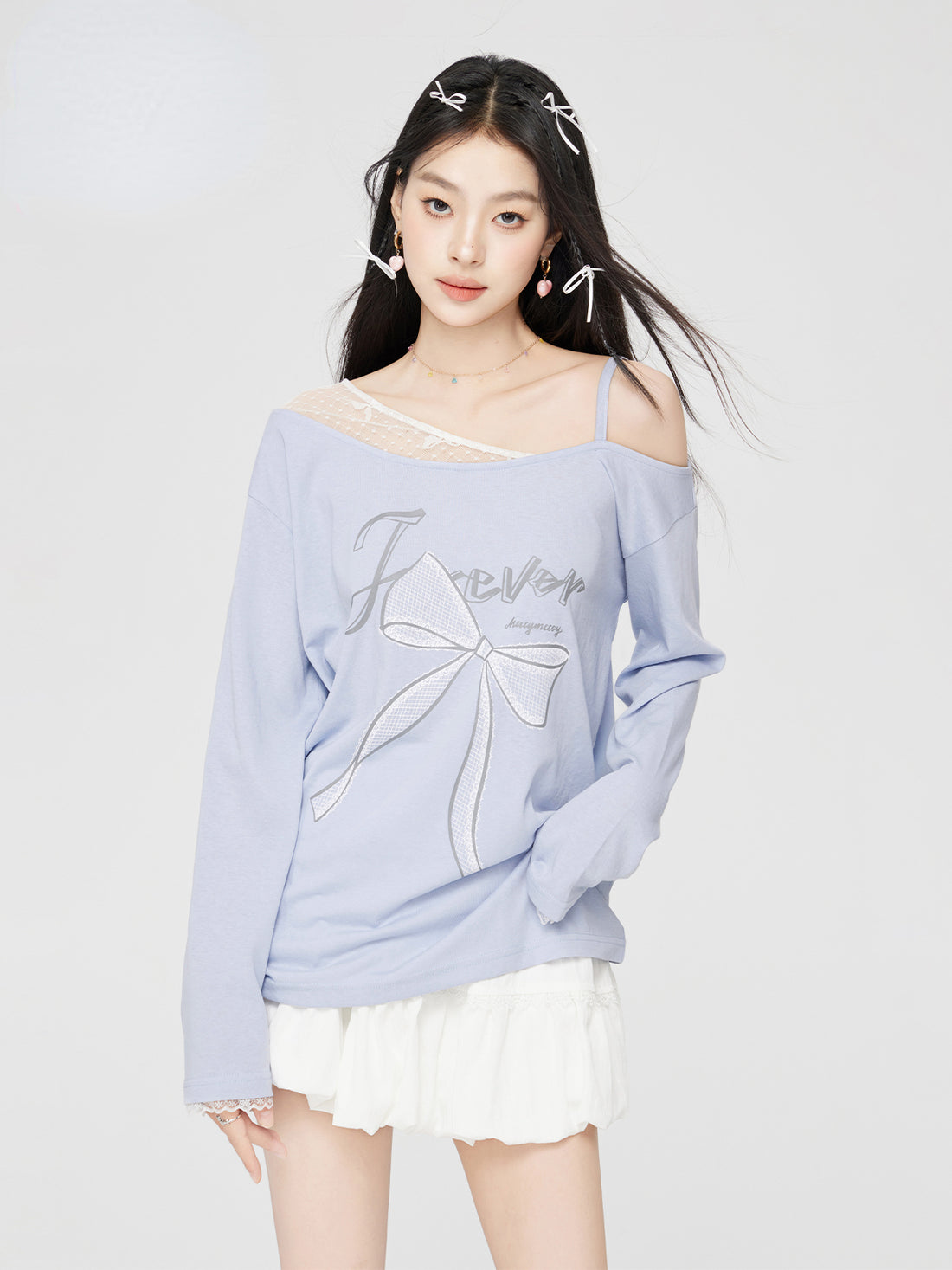 White &amp; Blue Mesh Stitching Sunscreen T-shirt - CHINASQUAD