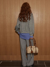 Three-Piece Set Plaid Patchwork Layered Sweatshirt & Bottom Set - CHINASQUAD