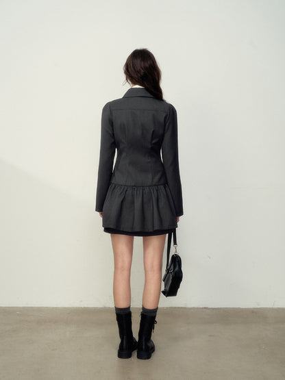 Peter Pan Collar Blazer Dress