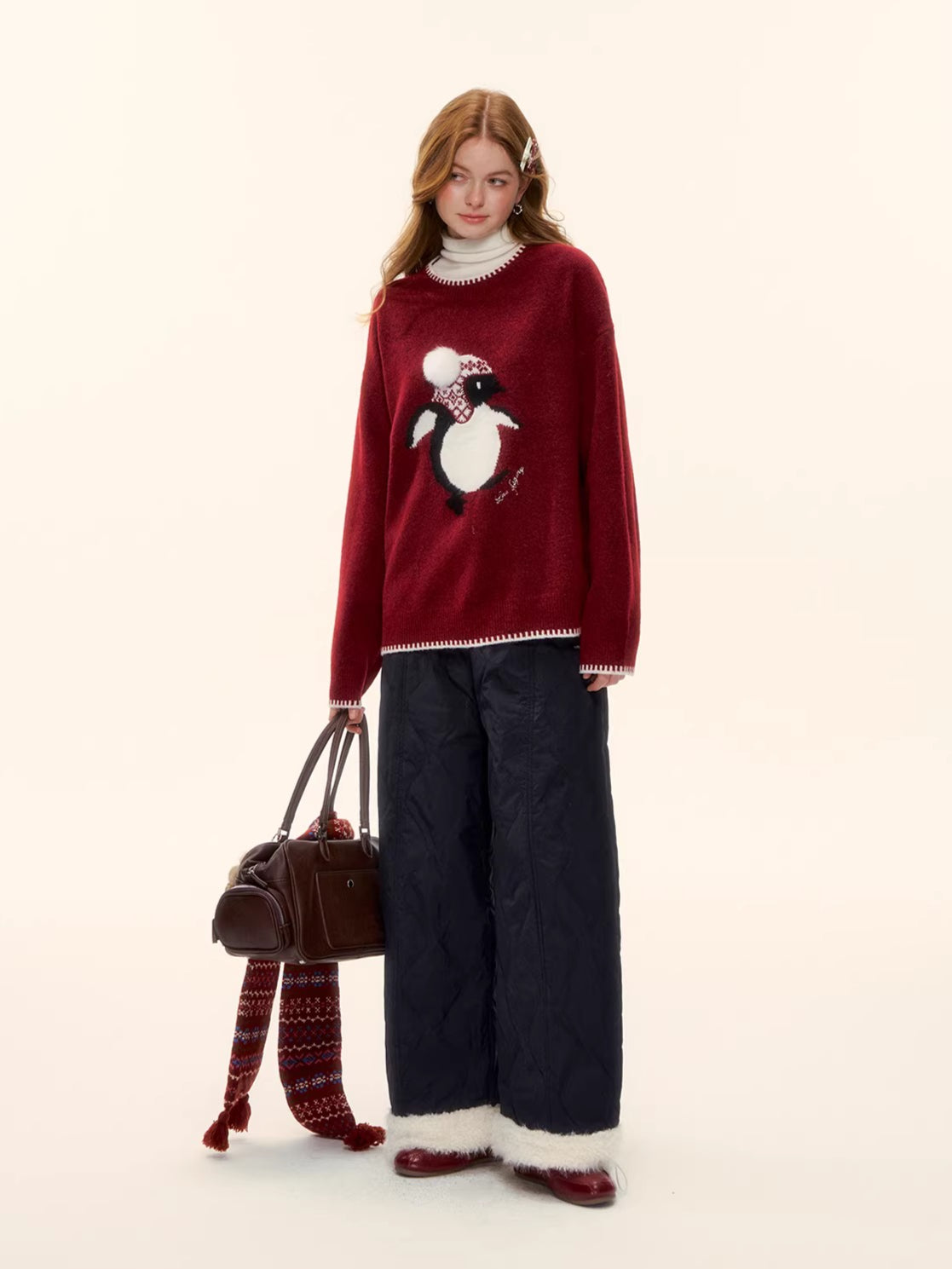 Jacquard Wool-Blend Knit Sweater