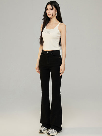 Star High-Waist Flared Jeans