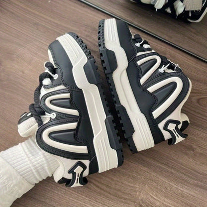 Black Panda Low-Top Casual Sneakers