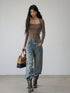 VIA PITTI One-Shoulder Strapless Long-Sleeve Blouse – view 3