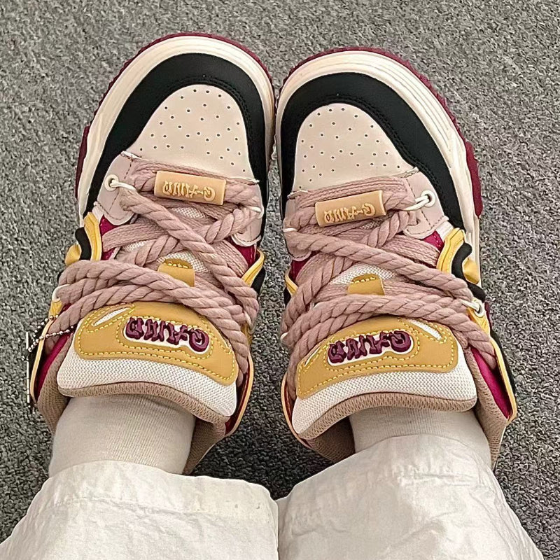 Turmeric Purple Chunky Casual Sneakers