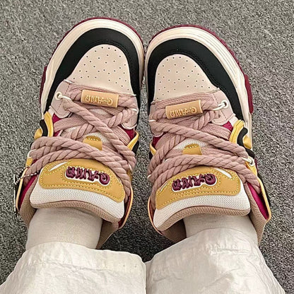 Turmeric Purple Chunky Casual Sneakers