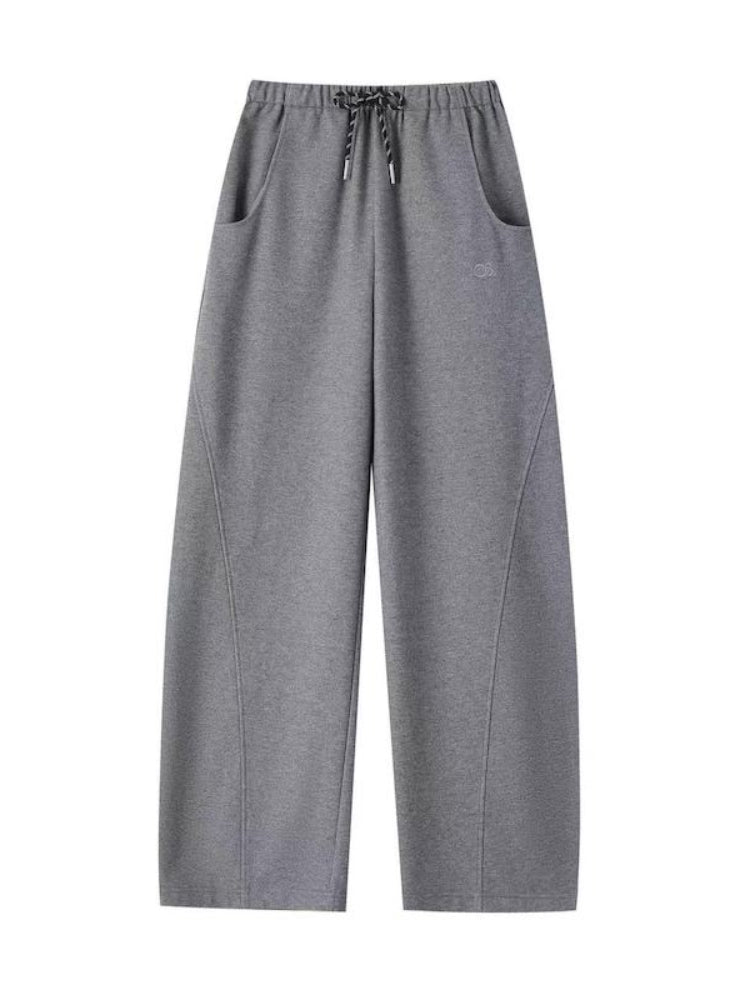 Contrast Drawstring Banana Pants