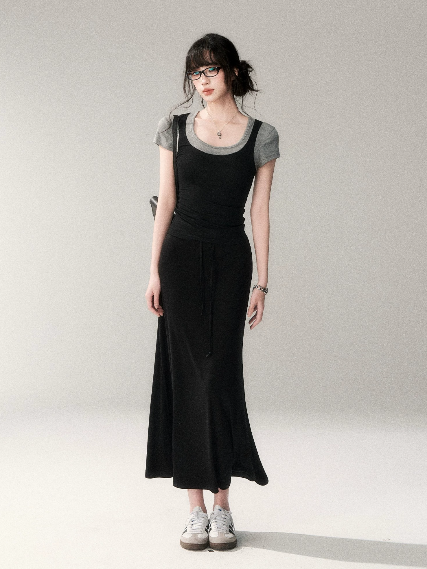 Contrast Trim Fitted Short Sleeve Tee