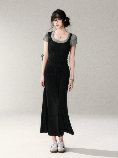Contrast Trim Fitted Short Sleeve Tee