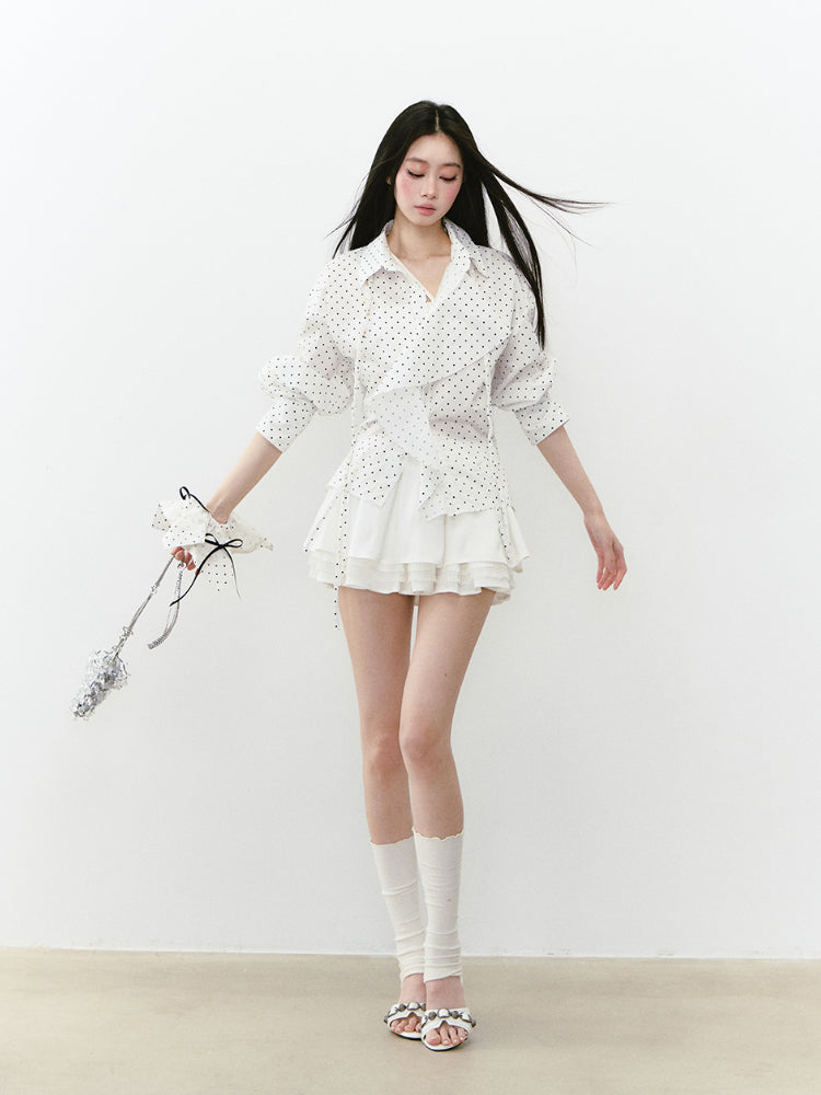Layered Lace Spliced Cake Skirt
